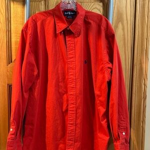 Polo by Ralph Lauren Men's Vibrant Orange Casual Shirt